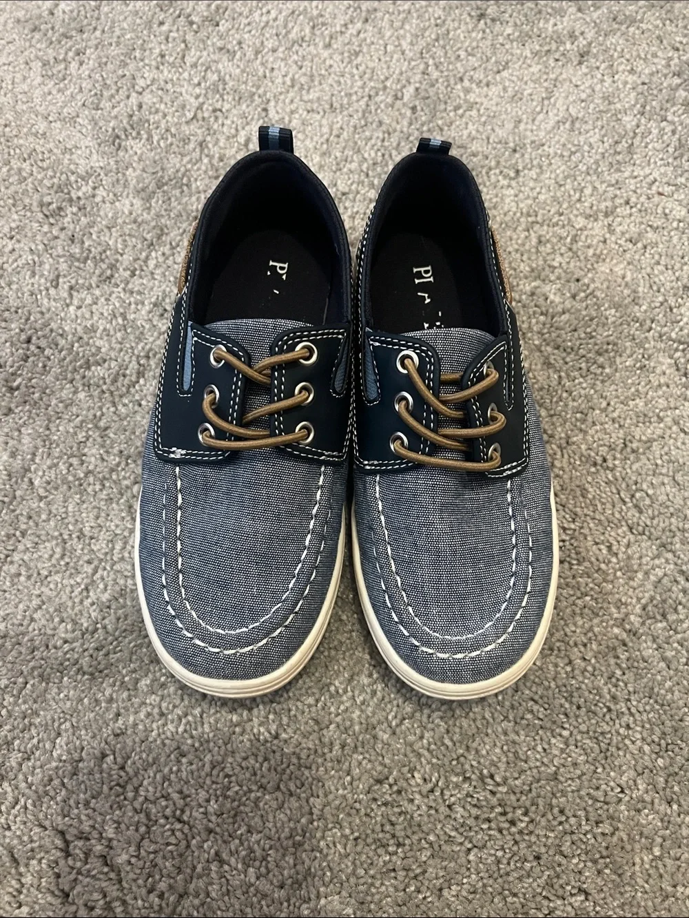 The Children’s Place Navy Blue and Chambray Boat Shoes